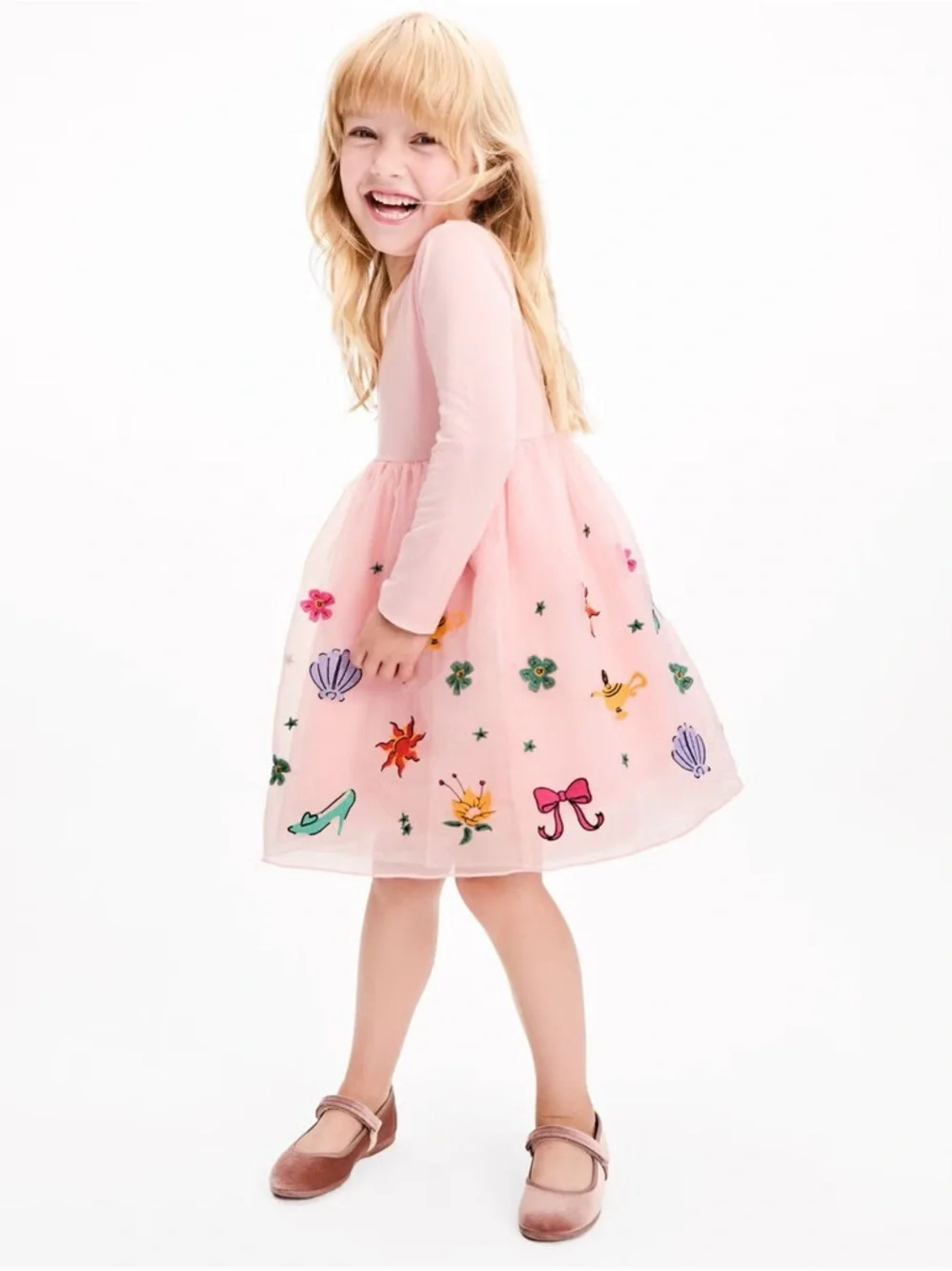 HANNA ANDERSSON Disney Mickey Mouse Fireworks Blue Tulle Dress